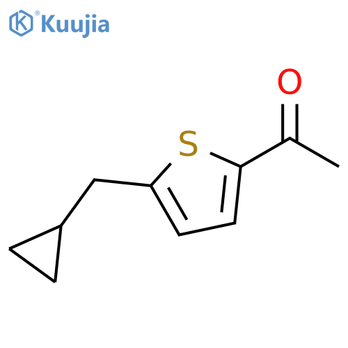 1-5-(cyclopropylmethyl)thiophen-2-ylethan-1-one structure