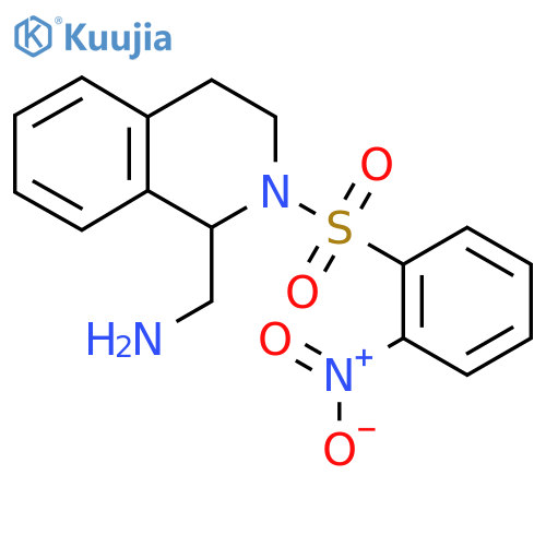 1-[2-(2-Nitrobenzenesulfonyl)-1,2,3,4-tetrahydroisoquinolin-1-yl]methanamine structure