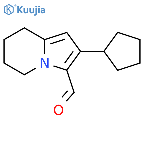 2-Cyclopentyl-5,6,7,8-tetrahydroindolizine-3-carbaldehyde structure
