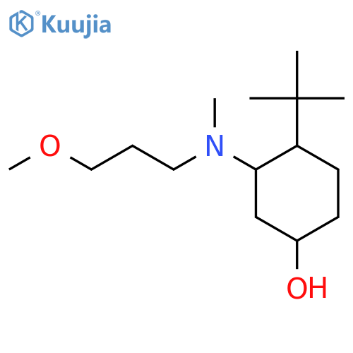 4-Tert-butyl-3-[(3-methoxypropyl)(methyl)amino]cyclohexan-1-ol structure