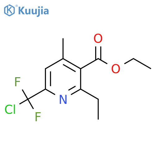 Ethyl 6-(chlorodifluoromethyl)-2-ethyl-4-methylpyridine-3-carboxylate structure