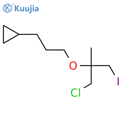 {3-(1-chloro-3-iodo-2-methylpropan-2-yl)oxypropyl}cyclopropane structure