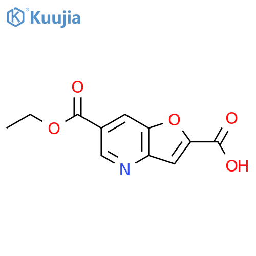 6-(ethoxycarbonyl)furo3,2-bpyridine-2-carboxylic acid structure