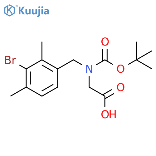 2-{(3-bromo-2,4-dimethylphenyl)methyl(tert-butoxy)carbonylamino}acetic acid structure