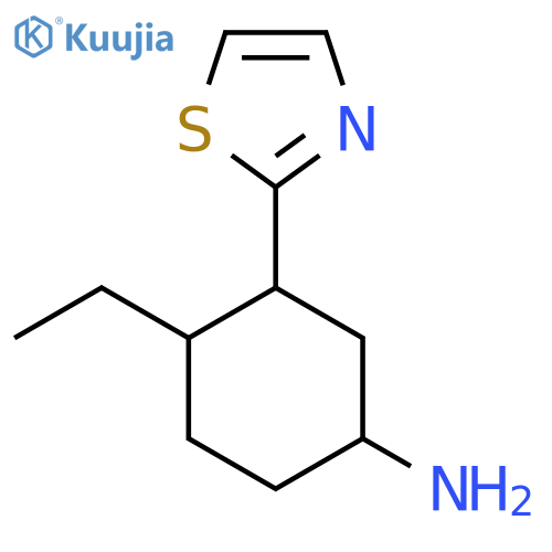 4-Ethyl-3-(1,3-thiazol-2-yl)cyclohexan-1-amine structure