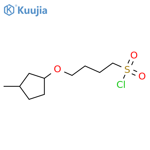 4-(3-methylcyclopentyl)oxybutane-1-sulfonyl chloride structure
