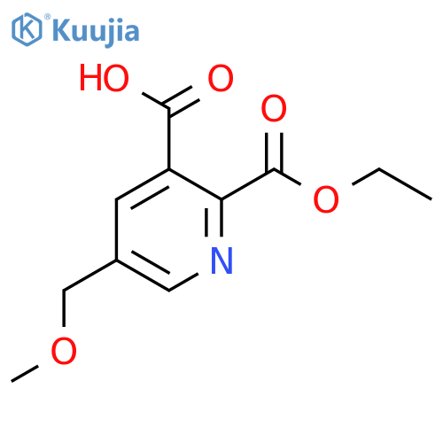 2-(ethoxycarbonyl)-5-(methoxymethyl)pyridine-3-carboxylic acid structure