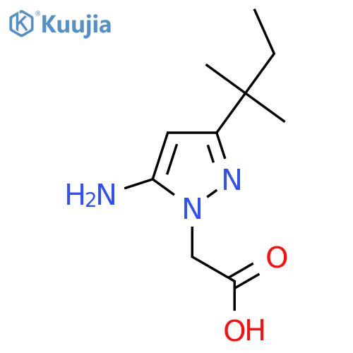 2-[5-amino-3-(2-methylbutan-2-yl)-1H-pyrazol-1-yl]acetic acid structure