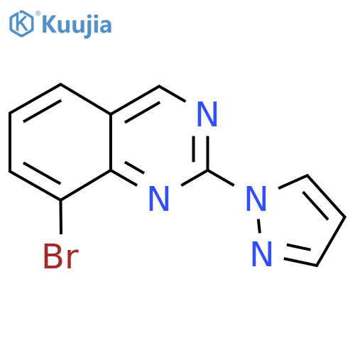 8-bromo-2-(1H-pyrazol-1-yl)quinazoline structure