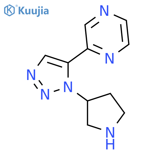 Pyrazine, 2-[1-(3-pyrrolidinyl)-1H-1,2,3-triazol-5-yl]- structure