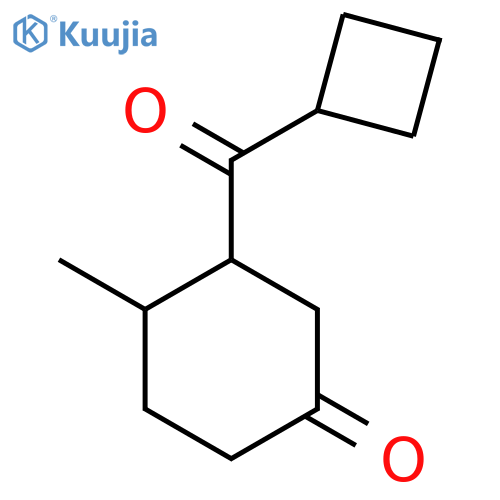 3-Cyclobutanecarbonyl-4-methylcyclohexan-1-one structure