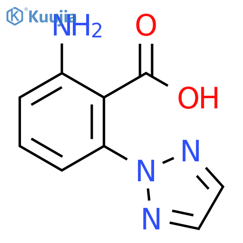 Benzoic acid, 2-amino-6-(2H-1,2,3-triazol-2-yl)- structure
