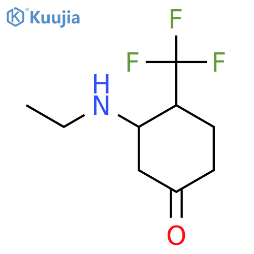 3-(Ethylamino)-4-(trifluoromethyl)cyclohexan-1-one structure