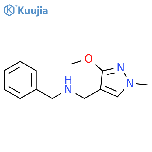 1H-Pyrazole-4-methanamine, 3-methoxy-1-methyl-N-(phenylmethyl)- structure