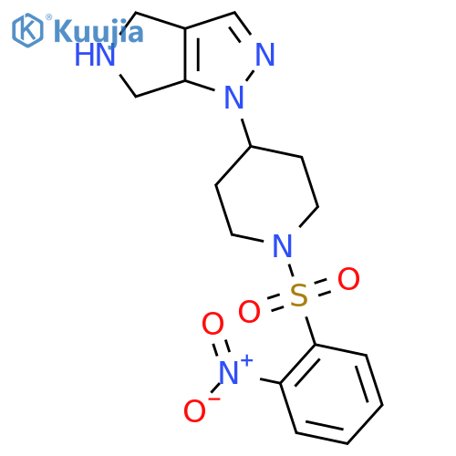 1-(2-nitrobenzenesulfonyl)-4-{1H,4H,5H,6H-pyrrolo[3,4-c]pyrazol-1-yl}piperidine structure