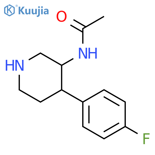 Acetamide, N-[4-(4-fluorophenyl)-3-piperidinyl]- structure