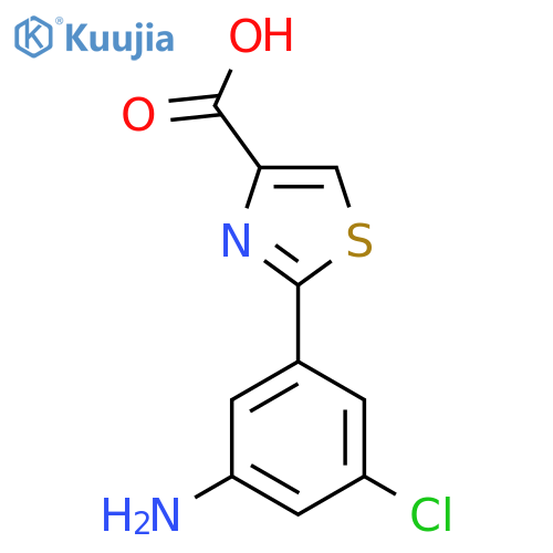 2-(3-amino-5-chlorophenyl)-1,3-thiazole-4-carboxylic acid structure