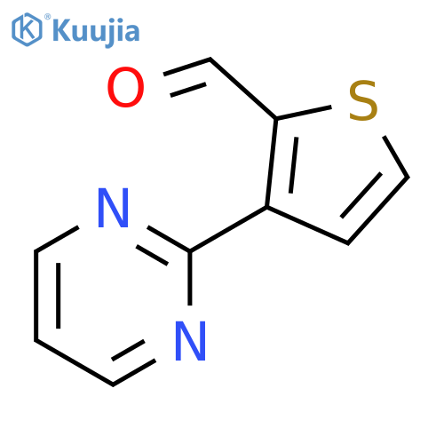 2-Thiophenecarboxaldehyde, 3-(2-pyrimidinyl)- structure