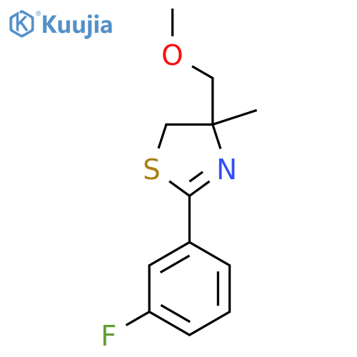 2-(3-Fluorophenyl)-4-(methoxymethyl)-4-methyl-4,5-dihydro-1,3-thiazole structure