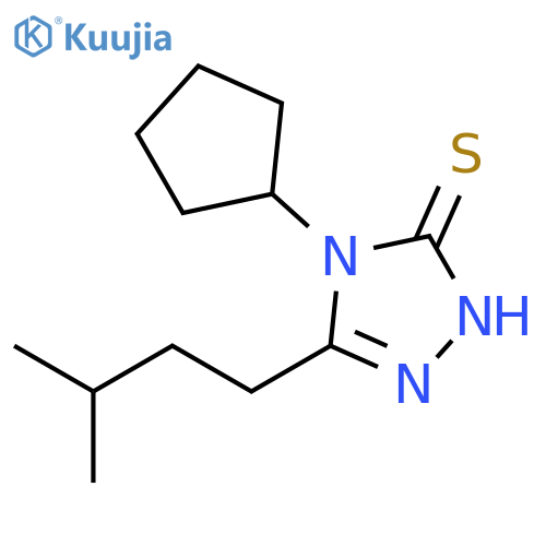 3H-1,2,4-Triazole-3-thione, 4-cyclopentyl-2,4-dihydro-5-(3-methylbutyl)- structure