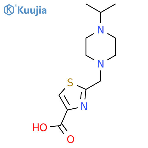 2-{[4-(Propan-2-yl)piperazin-1-yl]methyl}-1,3-thiazole-4-carboxylic acid structure
