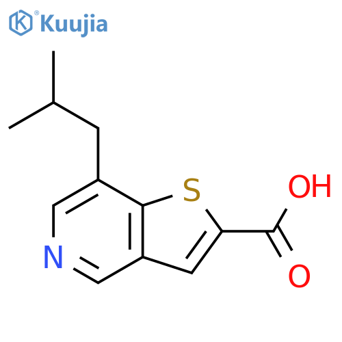 Thieno[3,2-c]pyridine-2-carboxylic acid, 7-(2-methylpropyl)- structure