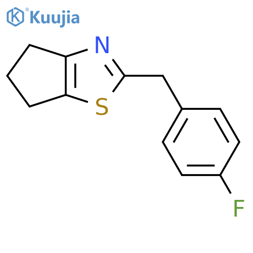 2-[(4-fluorophenyl)methyl]-5,6-dihydro-4H-cyclopenta[d][1,3]thiazole structure