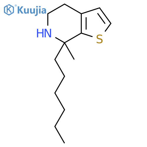 7-hexyl-7-methyl-4H,5H,6H,7H-thieno2,3-cpyridine structure