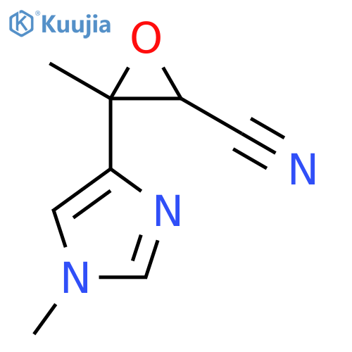 3-methyl-3-(1-methyl-1H-imidazol-4-yl)oxirane-2-carbonitrile structure