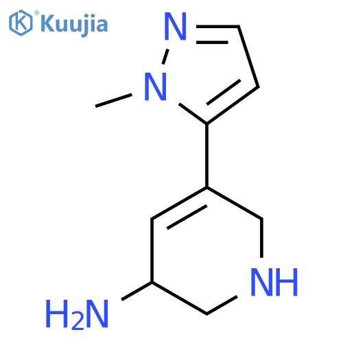5-(1-methyl-1H-pyrazol-5-yl)-1,2,3,6-tetrahydropyridin-3-amine structure