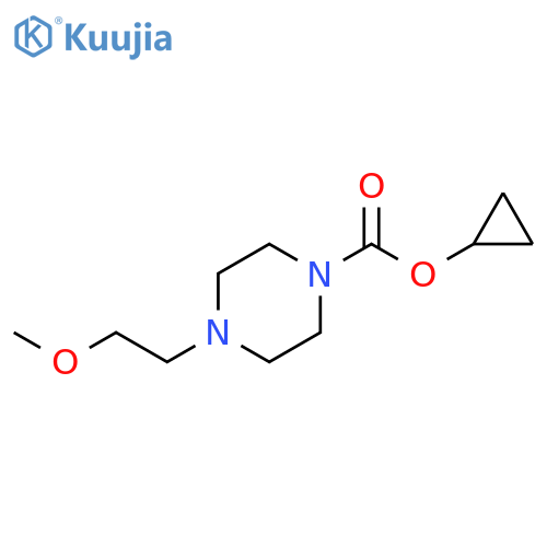 1-Piperazinecarboxylic acid, 4-(2-methoxyethyl)-, cyclopropyl ester structure