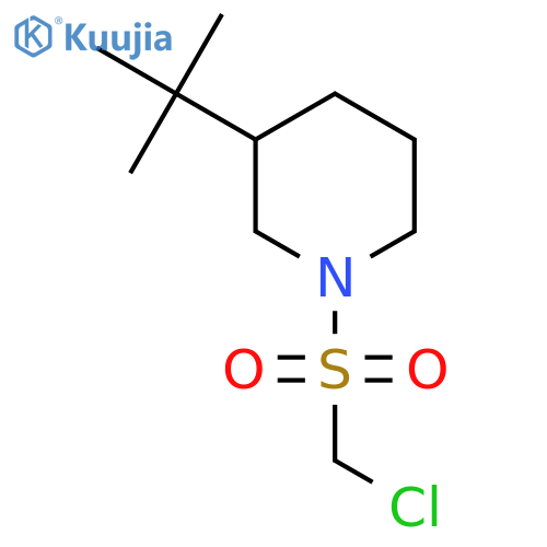 3-Tert-butyl-1-chloromethanesulfonylpiperidine structure