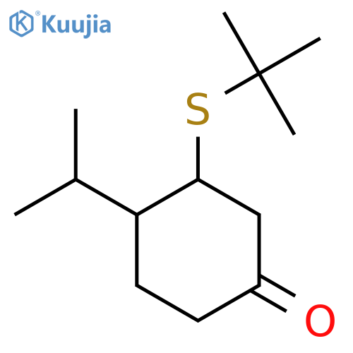3-(Tert-butylsulfanyl)-4-(propan-2-yl)cyclohexan-1-one structure