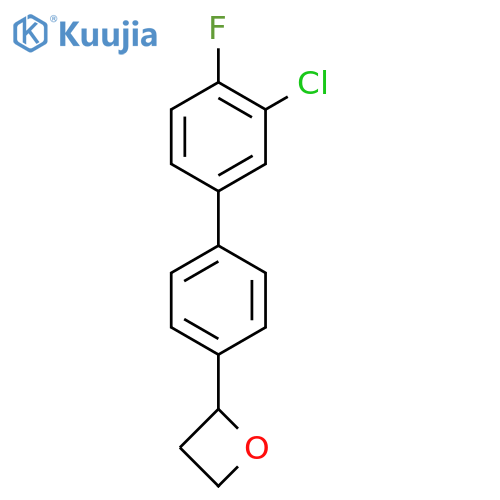 2-[4-(3-Chloro-4-fluorophenyl)phenyl]oxetane structure