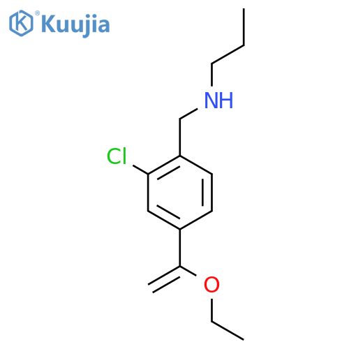 {[2-Chloro-4-(1-ethoxyethenyl)phenyl]methyl}(propyl)amine structure