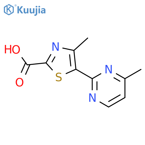 2-Thiazolecarboxylic acid, 4-methyl-5-(4-methyl-2-pyrimidinyl)- structure