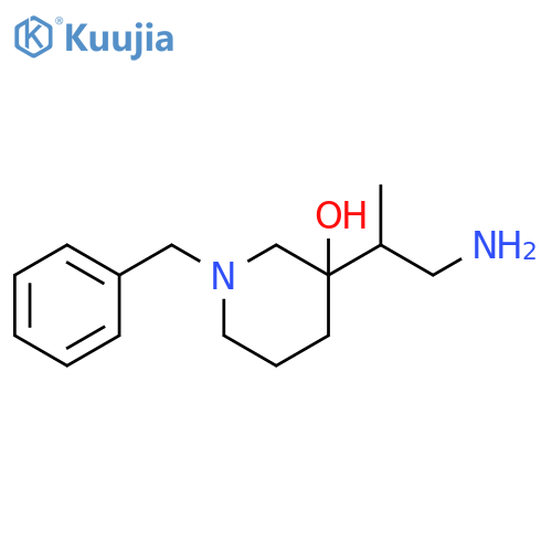 3-Piperidinol, 3-(2-amino-1-methylethyl)-1-(phenylmethyl)- structure