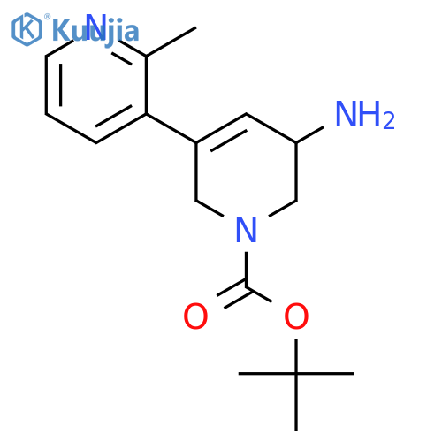 Tert-butyl 3-amino-5-(2-methylpyridin-3-yl)-1,2,3,6-tetrahydropyridine-1-carboxylate structure