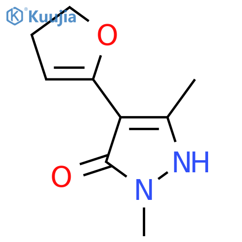 4-(4,5-dihydrofuran-2-yl)-1,3-dimethyl-1H-pyrazol-5-ol structure