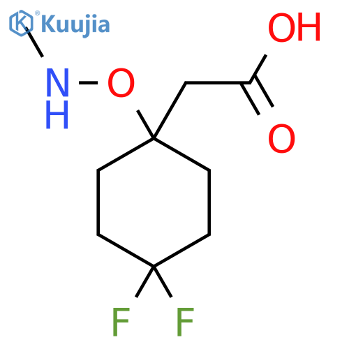 2-{4,4-Difluoro-1-[(methylamino)oxy]cyclohexyl}acetic acid structure