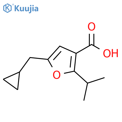 3-Furancarboxylic acid, 5-(cyclopropylmethyl)-2-(1-methylethyl)- structure