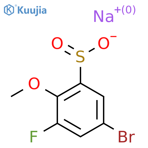 Sodium 5-bromo-3-fluoro-2-methoxybenzene-1-sulfinate structure