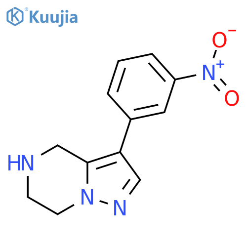 3-(3-nitrophenyl)-4H,5H,6H,7H-pyrazolo[1,5-a]pyrazine structure