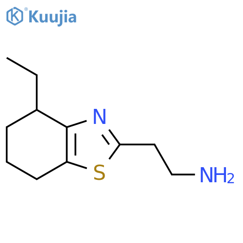 2-(4-Ethyl-4,5,6,7-tetrahydro-1,3-benzothiazol-2-yl)ethan-1-amine structure