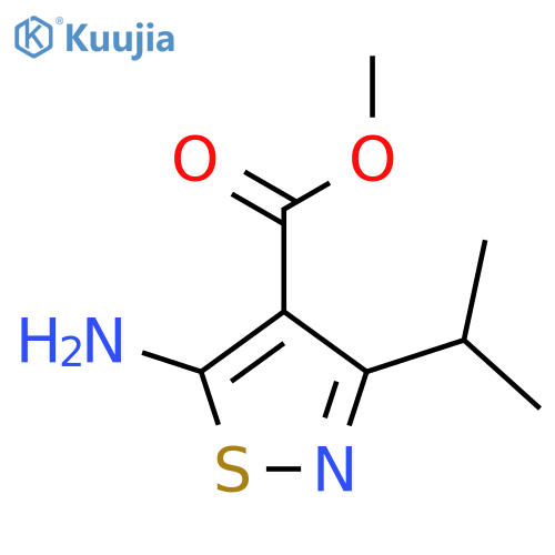 Methyl 5-amino-3-(1-methylethyl)-4-isothiazolecarboxylate structure