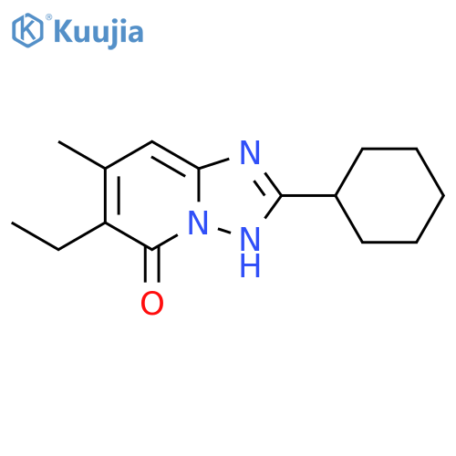 2-cyclohexyl-6-ethyl-7-methyl-1,2,4triazolo1,5-apyridin-5-ol structure