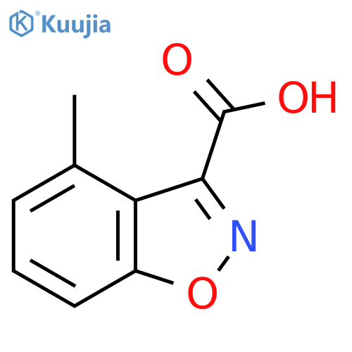 1,2-Benzisoxazole-3-carboxylic acid, 4-methyl- structure