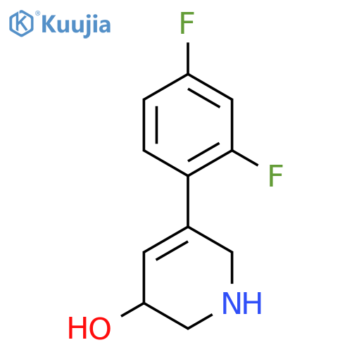 5-(2,4-Difluorophenyl)-1,2,3,6-tetrahydropyridin-3-ol structure