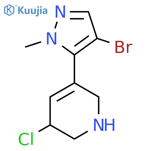 5-(4-bromo-1-methyl-1H-pyrazol-5-yl)-3-chloro-1,2,3,6-tetrahydropyridine structure