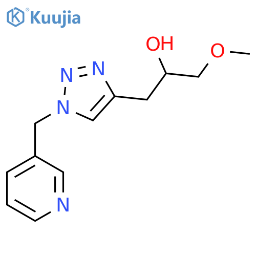 1-methoxy-3-{1-[(pyridin-3-yl)methyl]-1H-1,2,3-triazol-4-yl}propan-2-ol structure